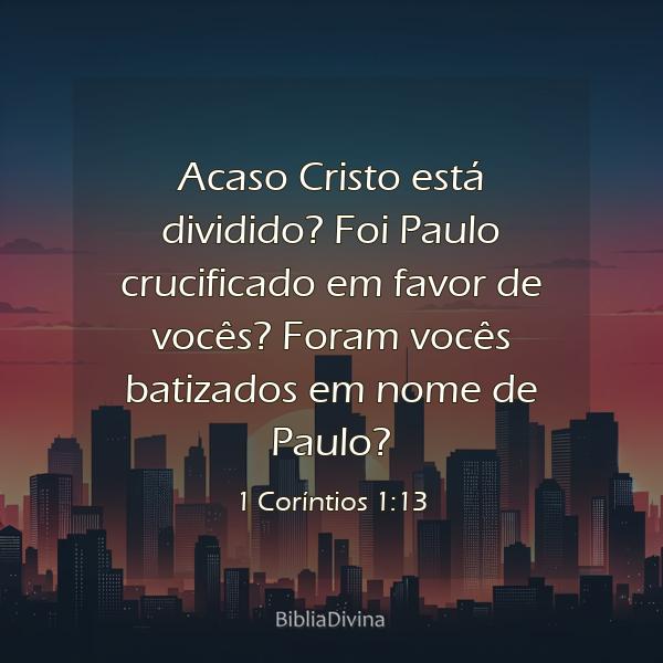 1 Coríntios 1:13