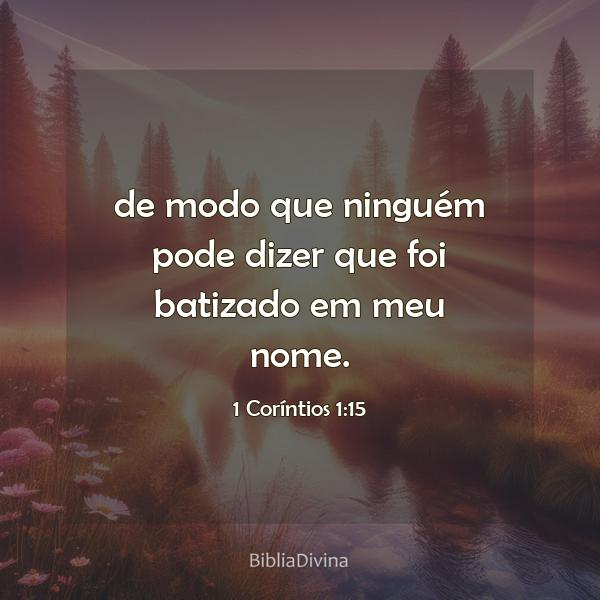 1 Coríntios 1:15