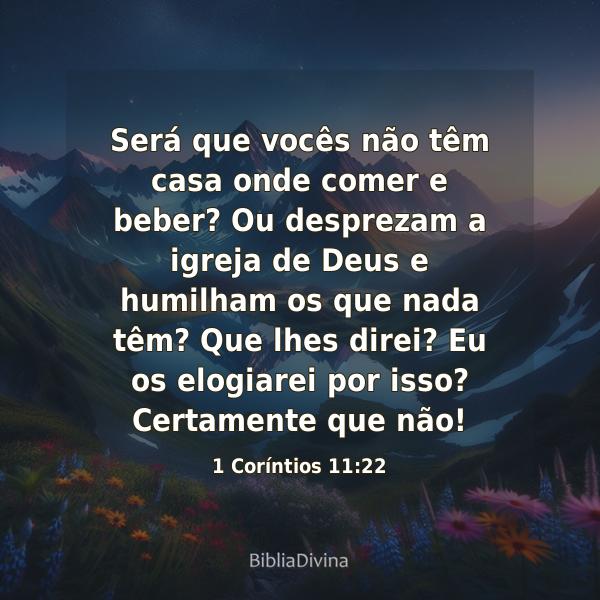 1 Coríntios 11:22