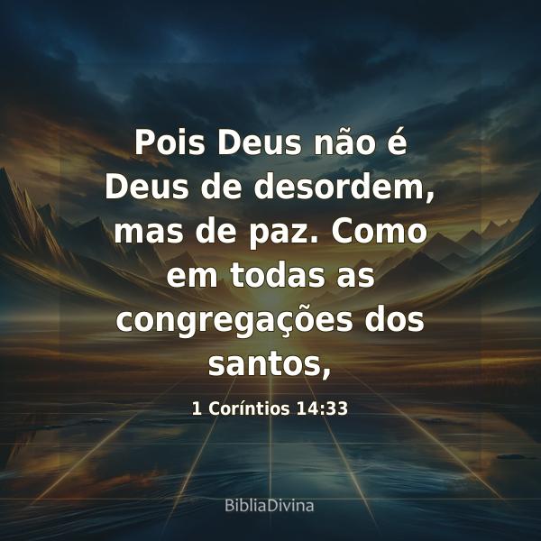 1 Coríntios 14:33