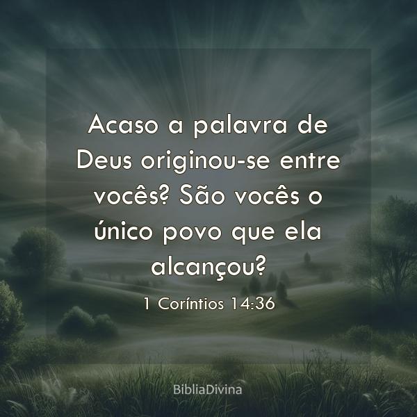 1 Coríntios 14:36