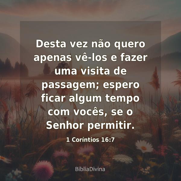 1 Coríntios 16:7