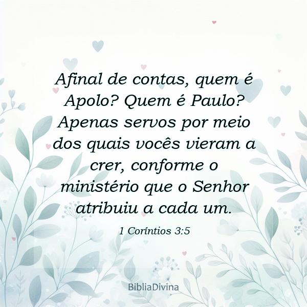 1 Coríntios 3:5