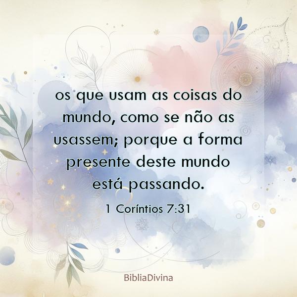 1 Coríntios 7:31