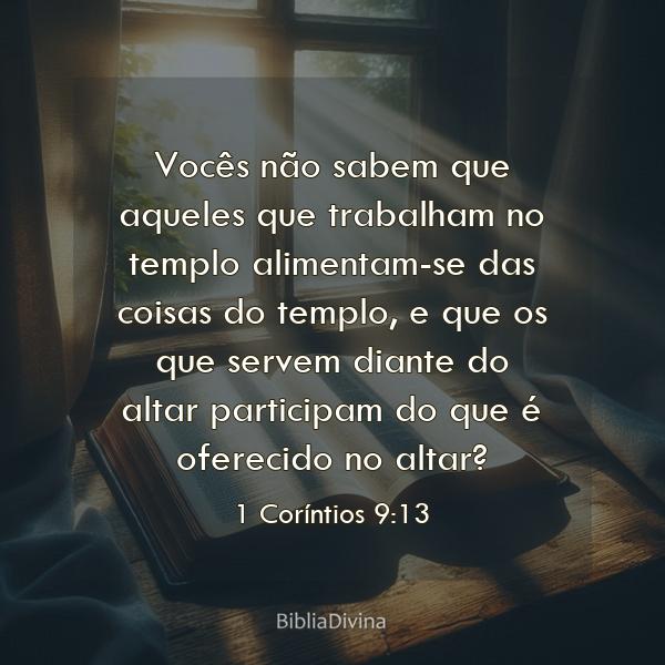 1 Coríntios 9:13