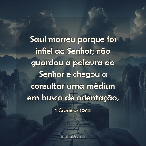 1 Crônicas 10:13