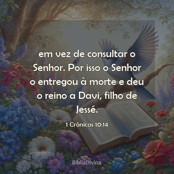 1 Crônicas 10:14