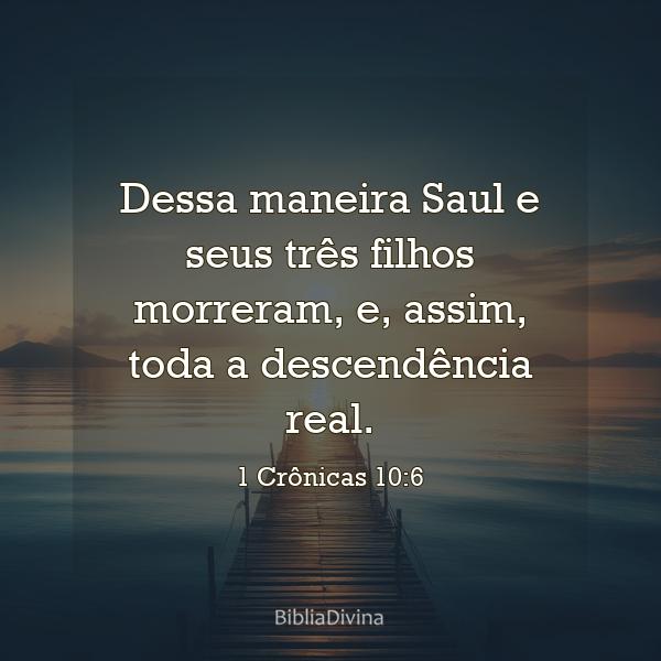 1 Crônicas 10:6