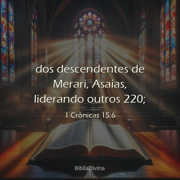 1 Crônicas 15:6