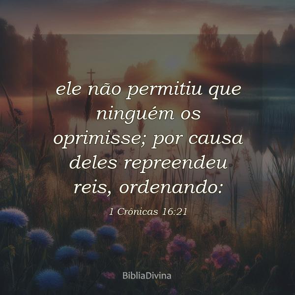 1 Crônicas 16:21