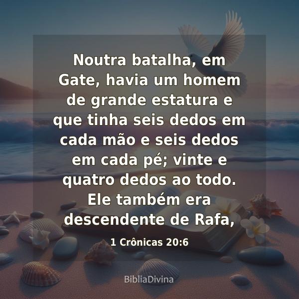 1 Crônicas 20:6