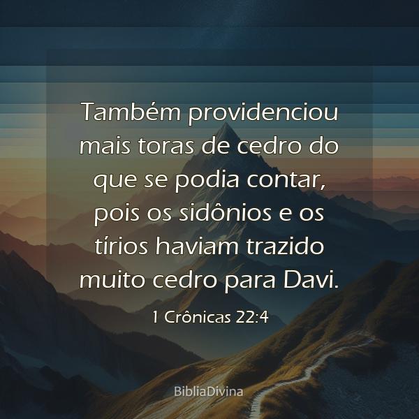 1 Crônicas 22:4