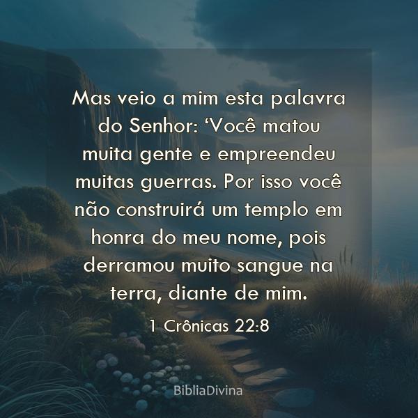 1 Crônicas 22:8