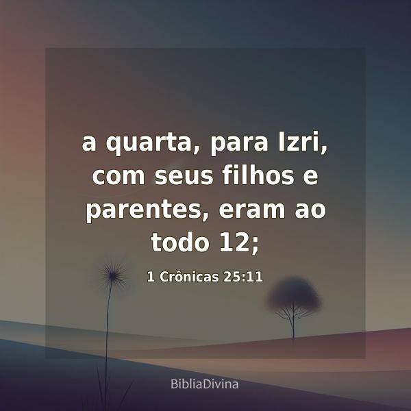 1 Crônicas 25:11