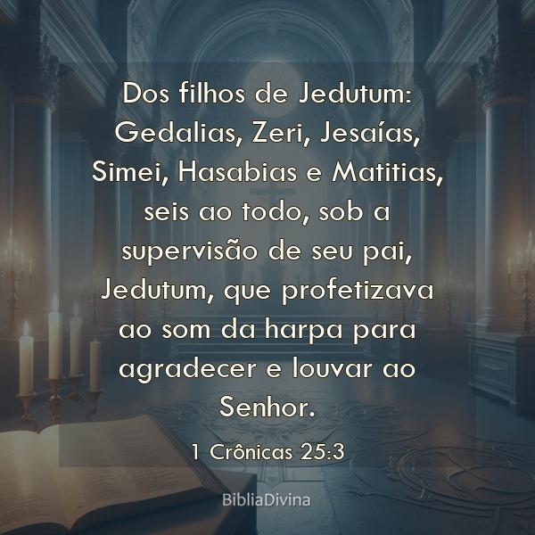 1 Crônicas 25:3