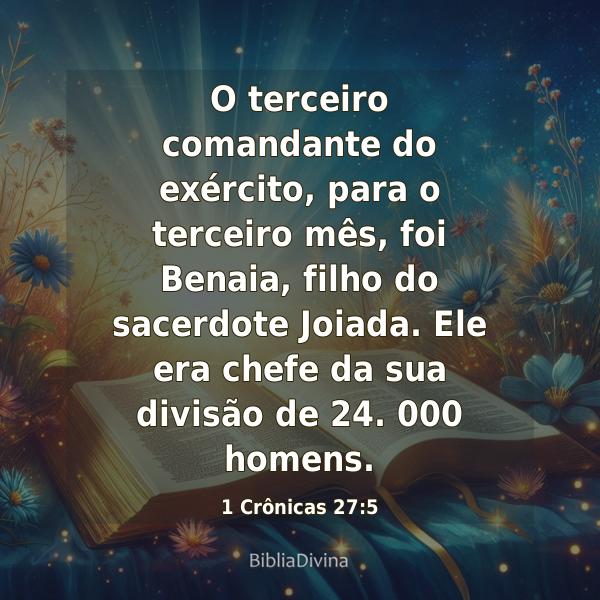 1 Crônicas 27:5