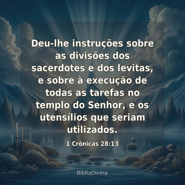 1 Crônicas 28:13