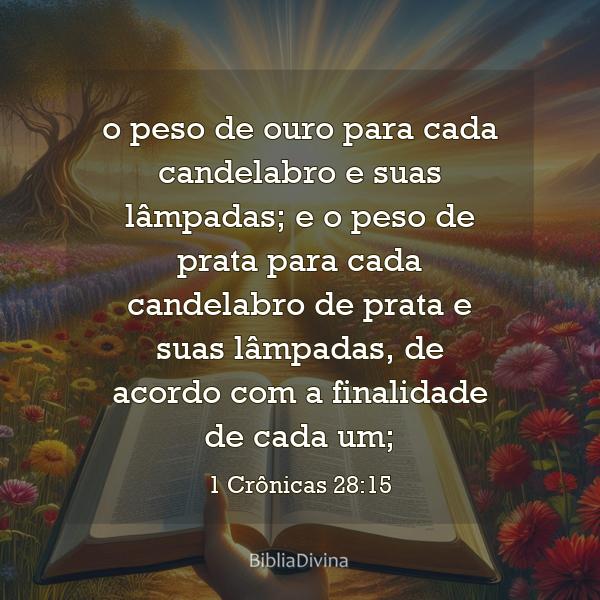 1 Crônicas 28:15