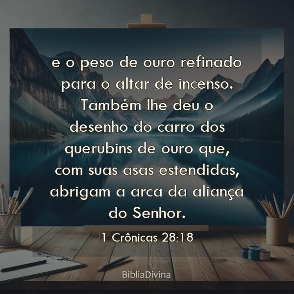 1 Crônicas 28:18