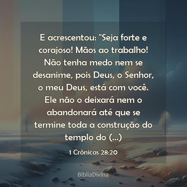 1 Crônicas 28:20