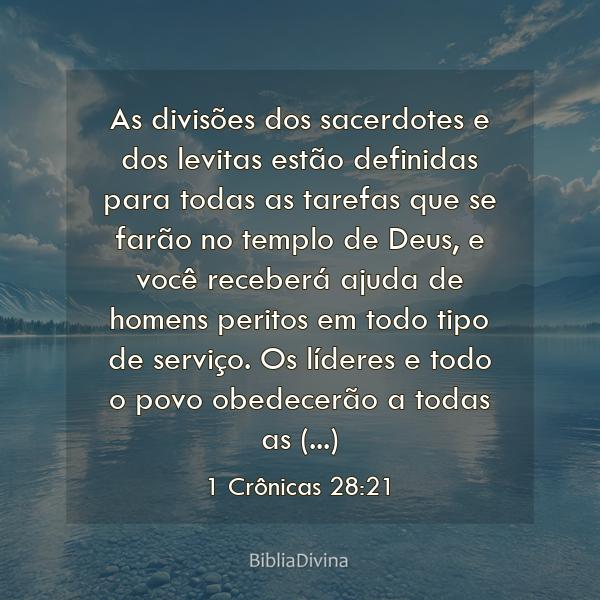 1 Crônicas 28:21