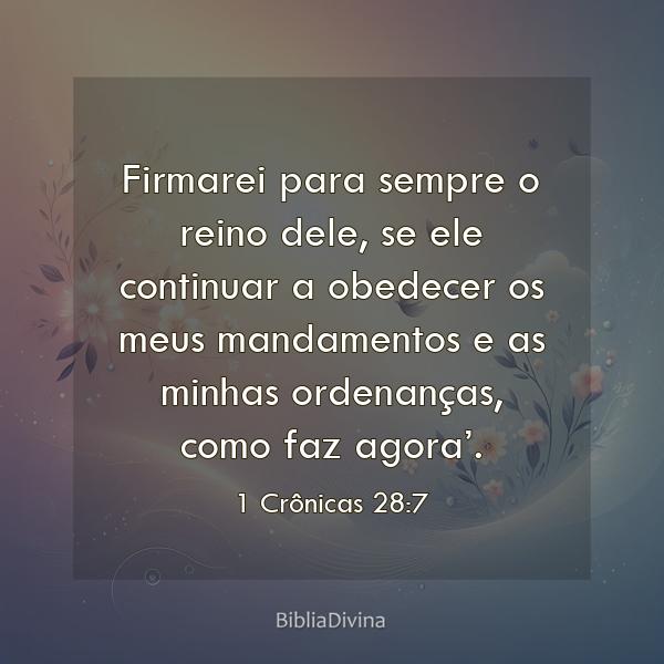 1 Crônicas 28:7