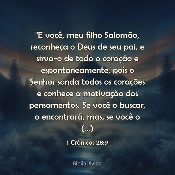 1 Crônicas 28:9