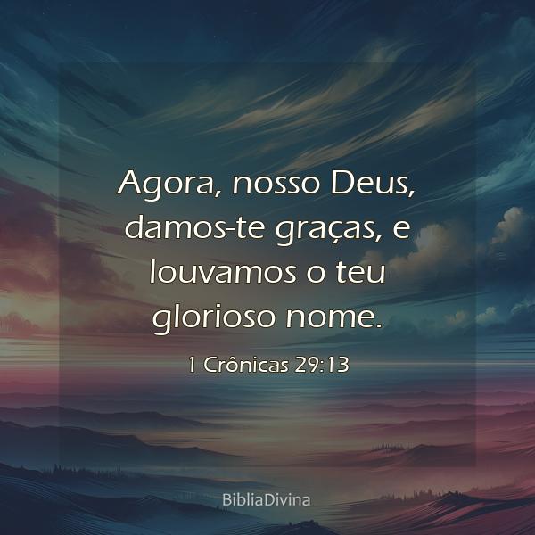 1 Crônicas 29:13