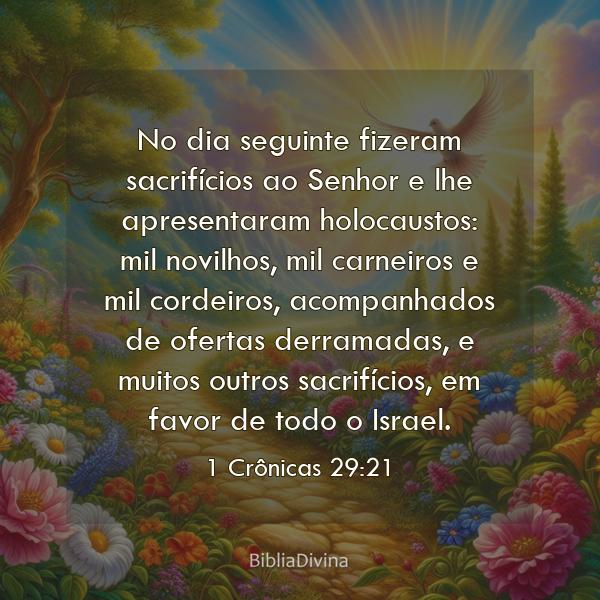 1 Crônicas 29:21