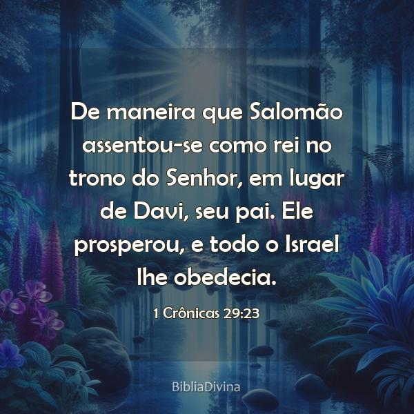 1 Crônicas 29:23