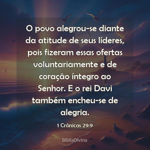 1 Crônicas 29:9