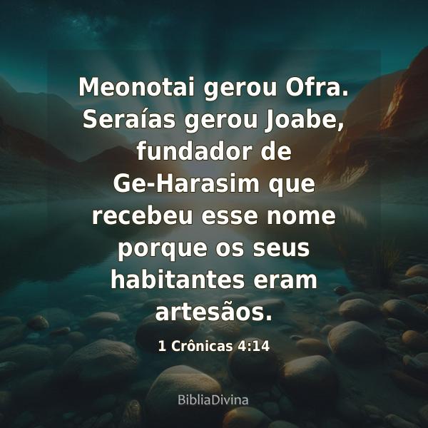 1 Crônicas 4:14