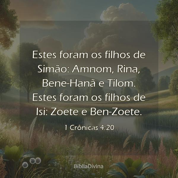 1 Crônicas 4:20