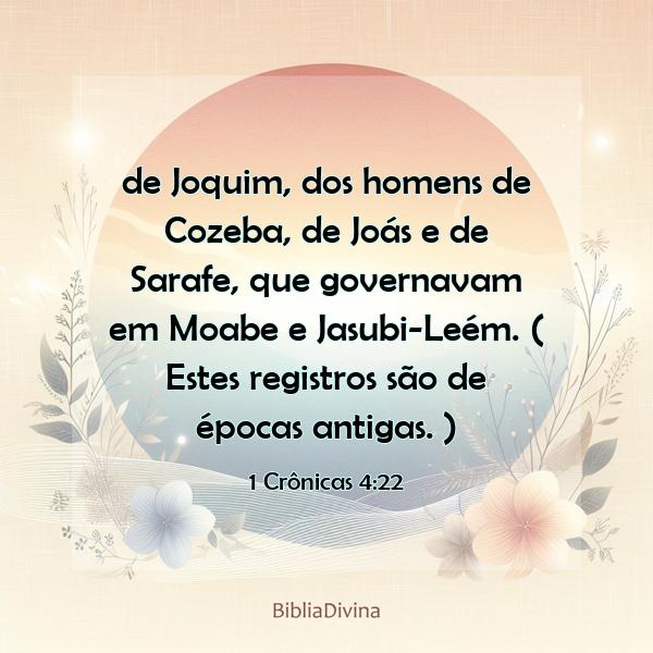 1 Crônicas 4:22