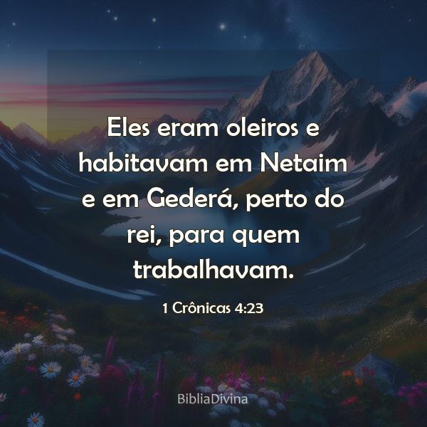 1 Crônicas 4:23