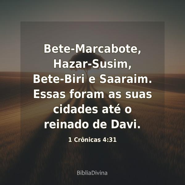 1 Crônicas 4:31