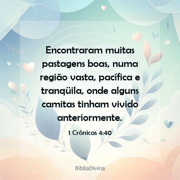 1 Crônicas 4:40