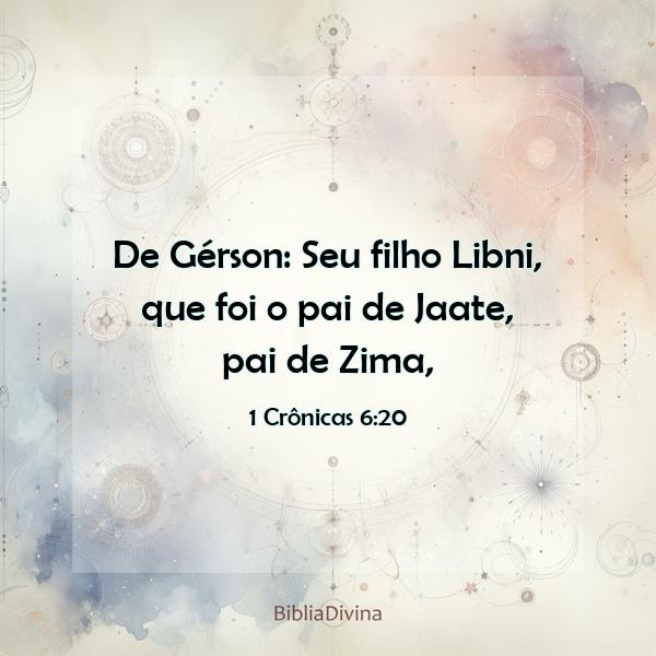 1 Crônicas 6:20