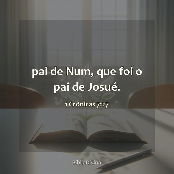 1 Crônicas 7:27