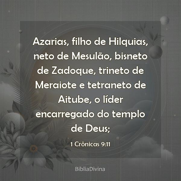 1 Crônicas 9:11