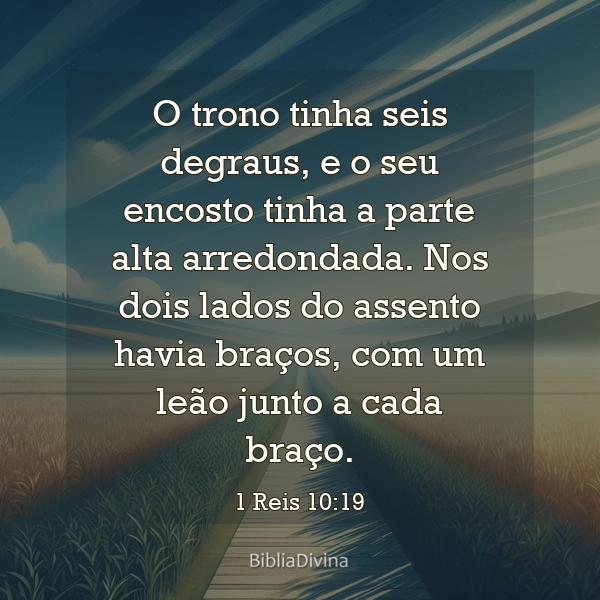 1 Reis 10:19