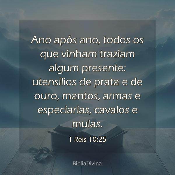 1 Reis 10:25