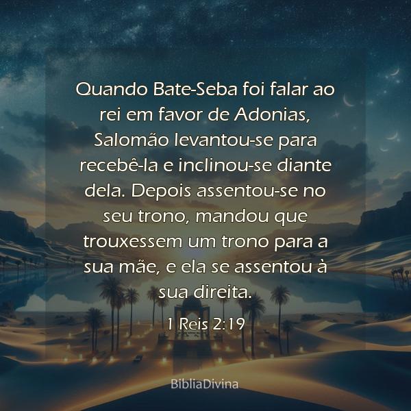 1 Reis 2:19