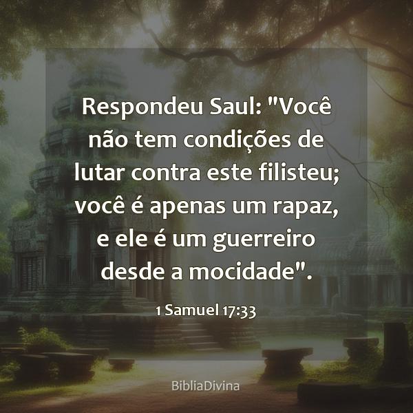 1 Samuel 17:33