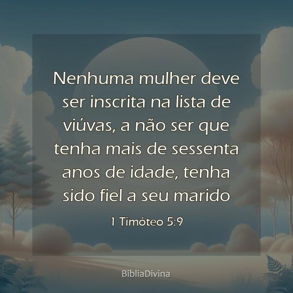 1 Timóteo 5:9