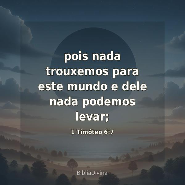 1 Timóteo 6:7