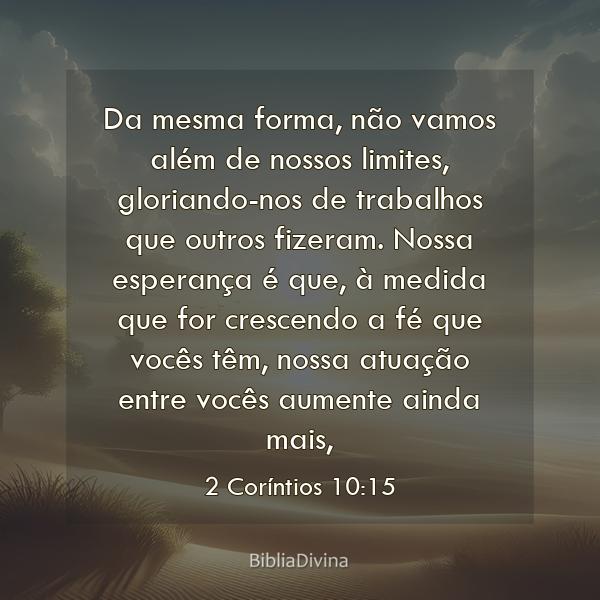 2 Coríntios 10:15