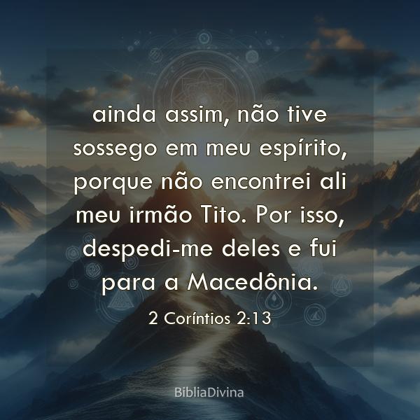 2 Coríntios 2:13