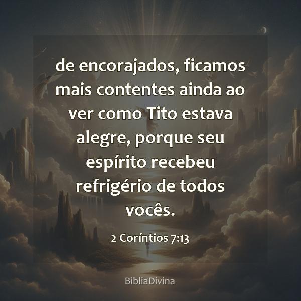 2 Coríntios 7:13