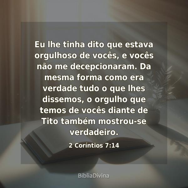 2 Coríntios 7:14